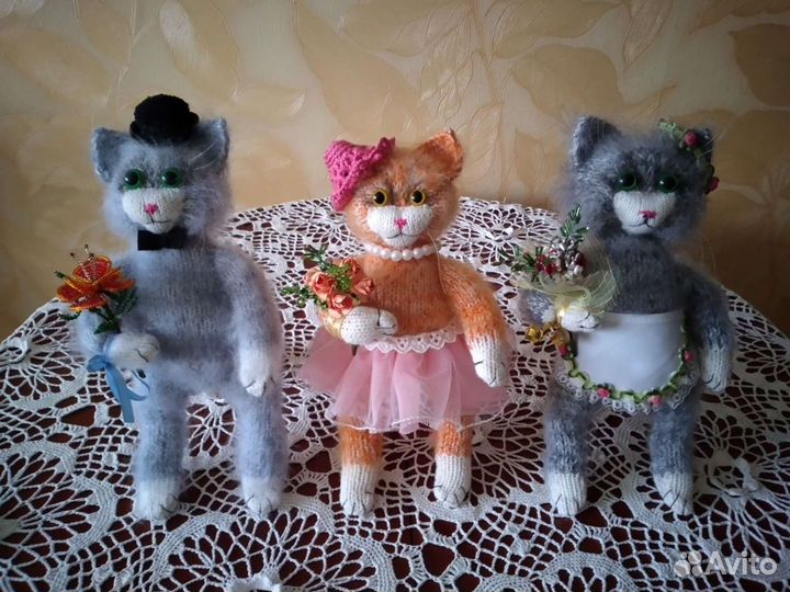 Котик Вязание ручная работа