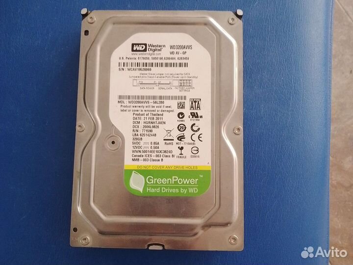 Жесткий диск Western Digital 320gb