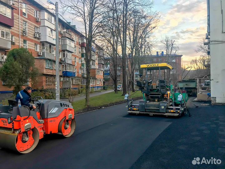 Асфальтирование, укладка асфальта