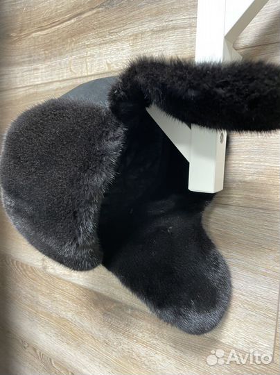 Норковая шапка мужская ушанка