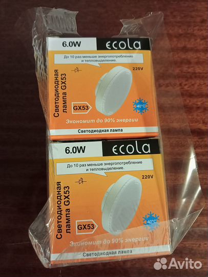 Светодиодная лампа ecola GX53 6W
