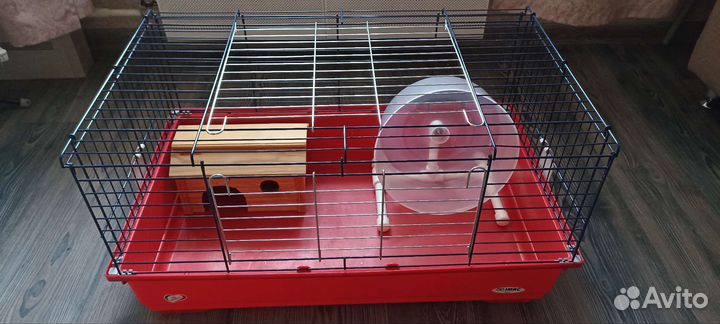 Клетка для грызунов, колесо, домик