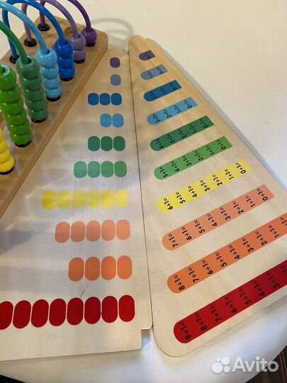Деревянные бусины для счёта Монтессори
