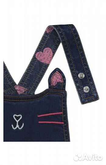 Брюки джинсы полукомбинезон на флисе Mothercare