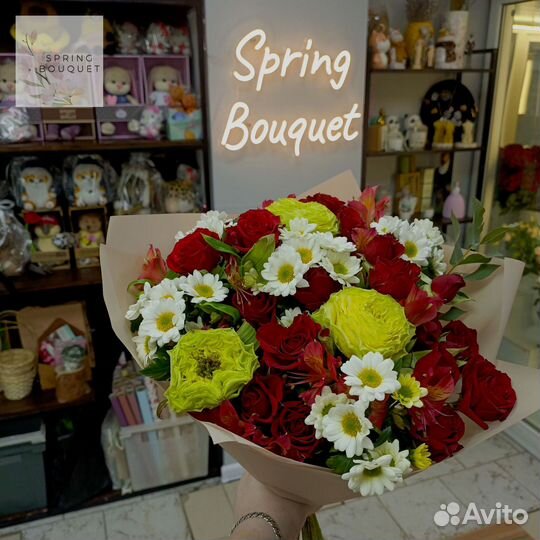 Букет цветов Пионовидная роза Гортензия Матиолла