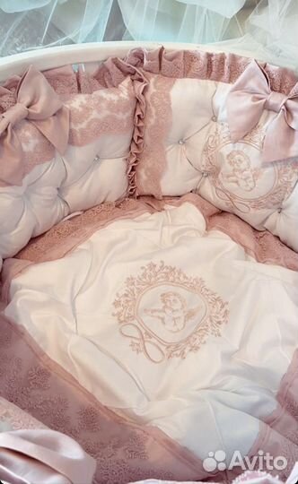 Бортики, простынь, одеяло, балдахин