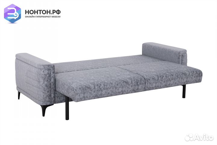 Диван тик-так Руди серо-синий