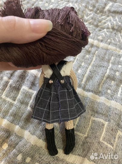 Кукла вязаная, японская школьница