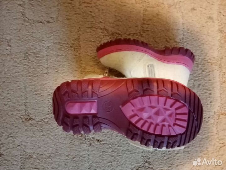 Сапожки детские для девочки, войлок, подошва резин