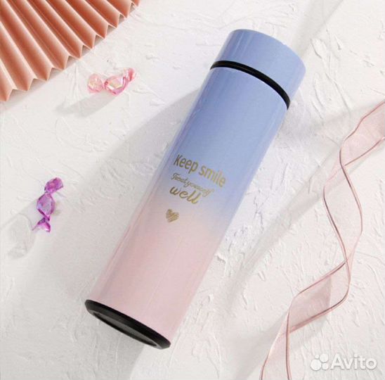 Умный термос 500 мл с сенсорным дисплеем темп-ры