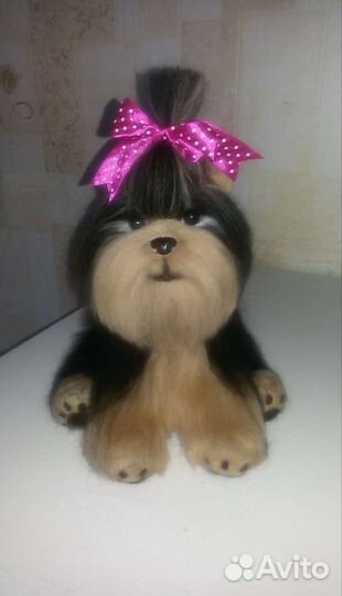 Валяные игрушки ручной работы из шерсти собака