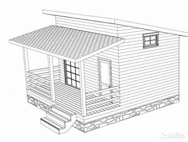 Проект каркас дома-бытовки