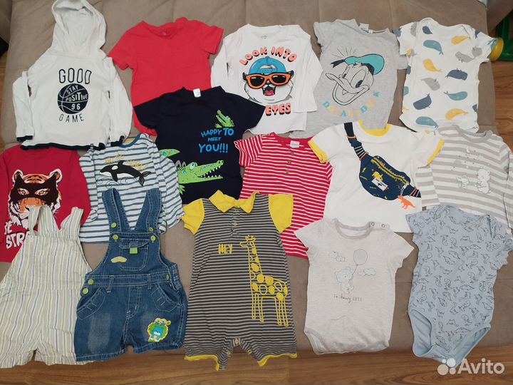 Большой пакет одежды на мальчика 86-92