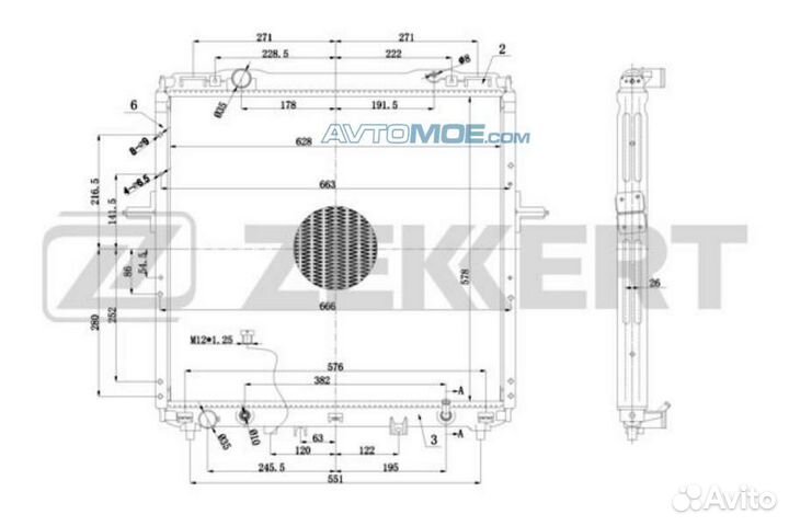 Радиатор охл. дв. Kia Sorento 02- MK1536 zekkert