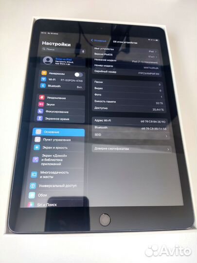 Планшет apple iPad 7 поколение (a2197)