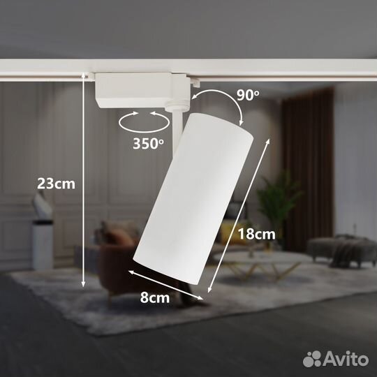 Светодиодный светильник 20W 4000K для магазина