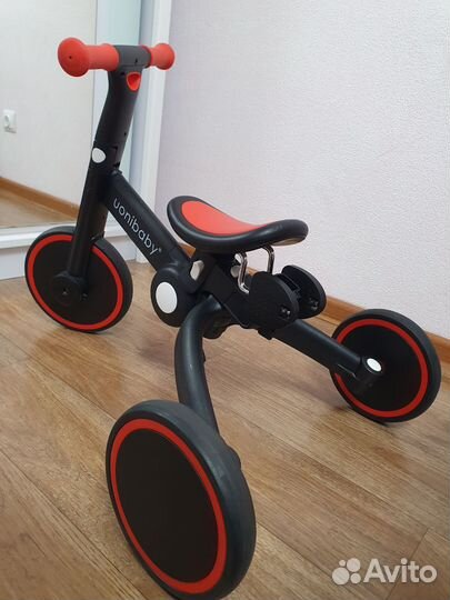 Велосипед беговел 3 в 1 с ручкой uonibaby