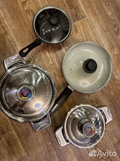 Кастрюли, сковородка, ковш набор