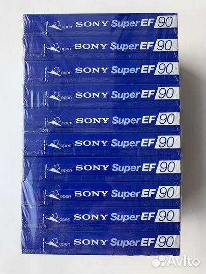 Аудиокассеты Sony Super EF90, 1992, 10 шт, NEW
