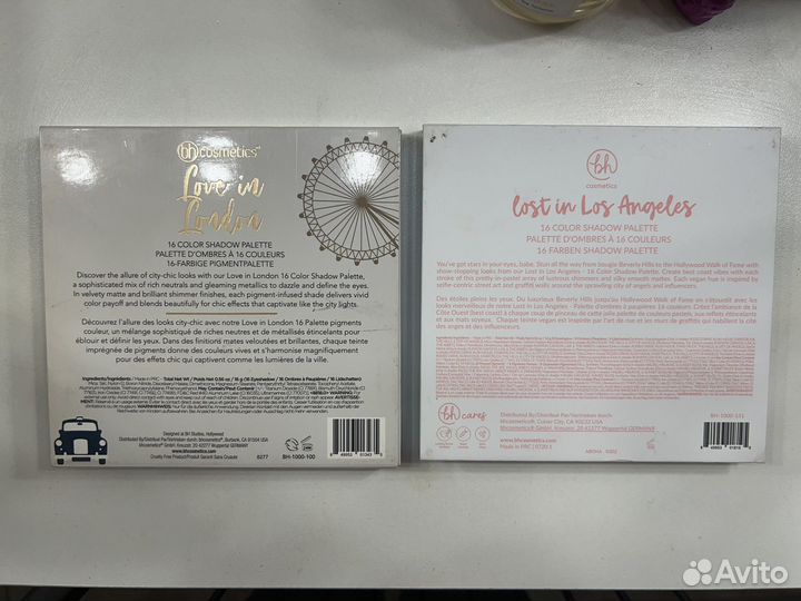 BH cosmetics палетки теней и хайлайтеров