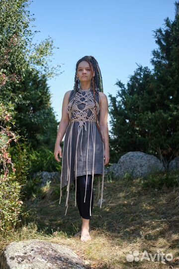 Платье макраме