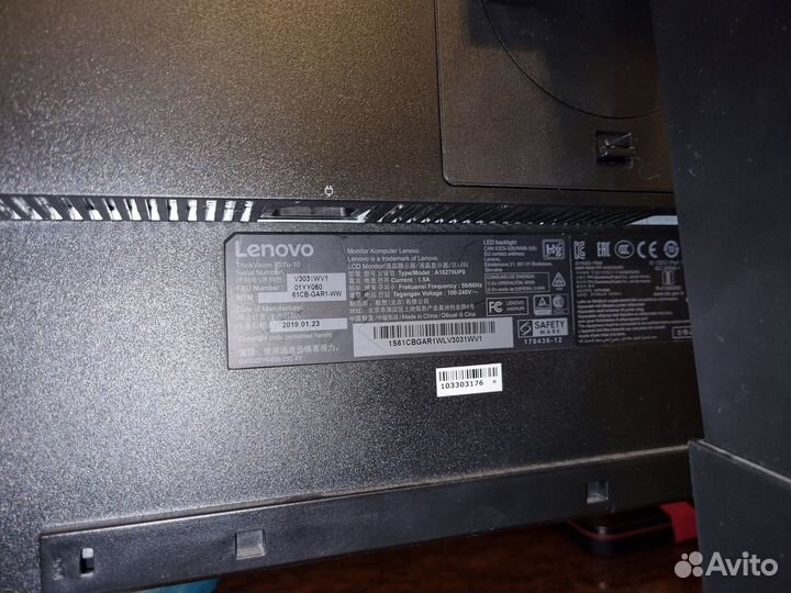 Монитор Lenovo ThinkVision P27u10 IPS 4K 3840x2160