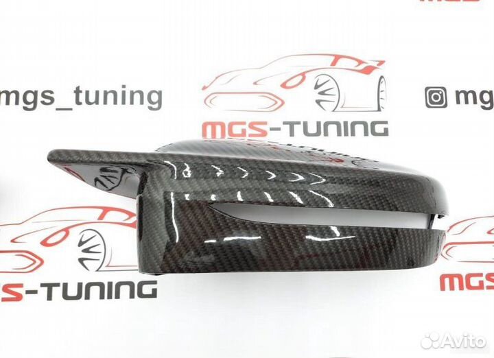 Крышки зеркал стиль M G80 на BMW 5 G30 Карбон