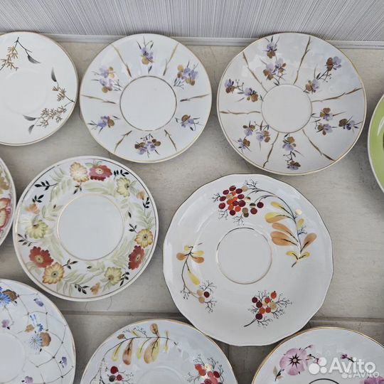 Различные блюдца тарелки Лфз Дулево Вербилки Чудов