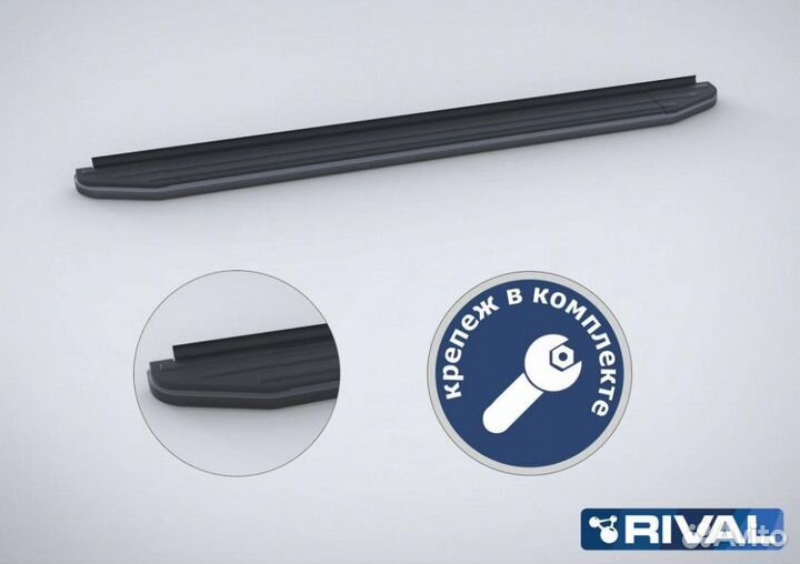 Пороги-подножки Ssang Yong Kyron 2007-2016 Premium