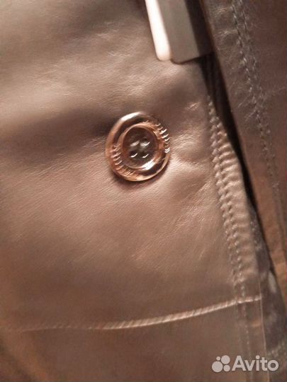 Кожаный плащ мужской длинный