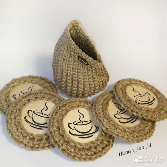 Подставка под кружку / под горячее. Из джута