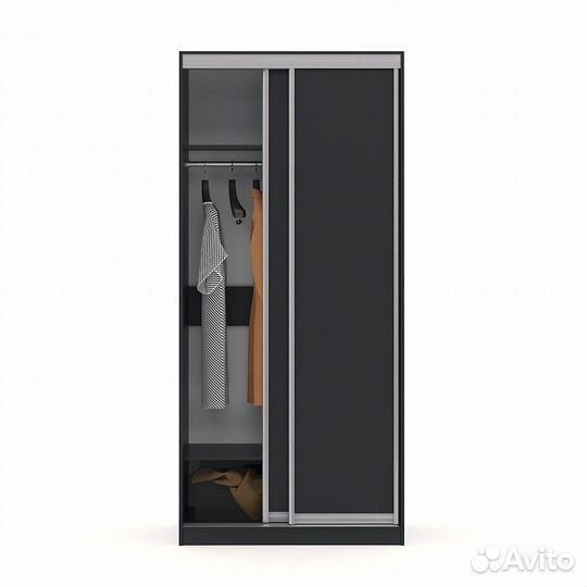 Шкаф-купе Версаль 2-200u черный прихожая на заказ