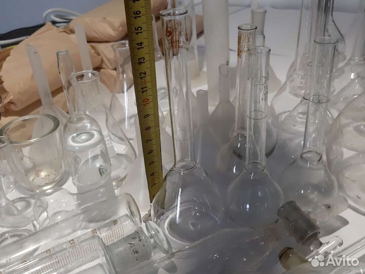 Химические Мензурки,пробирки,колбы,сосуды.Новое