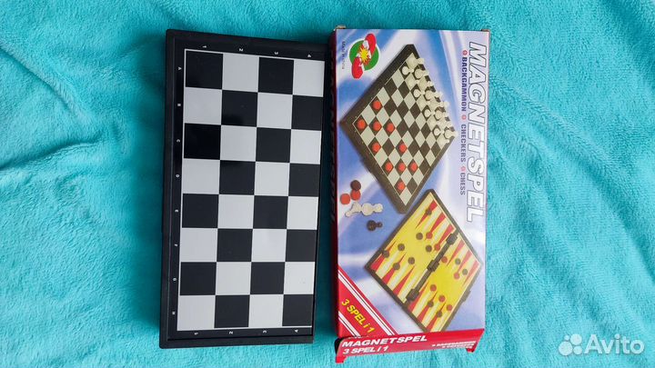 Шахматы и шашки магнитные настольные