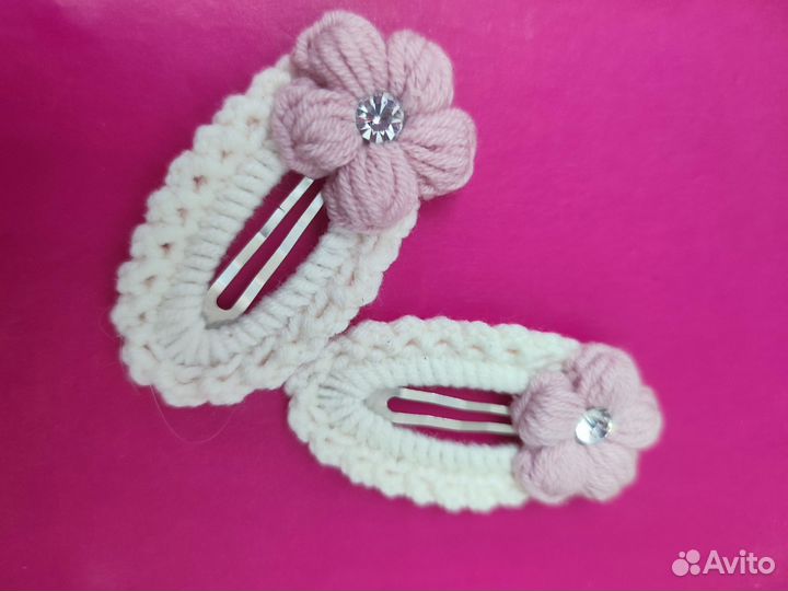 Заколки вязаные