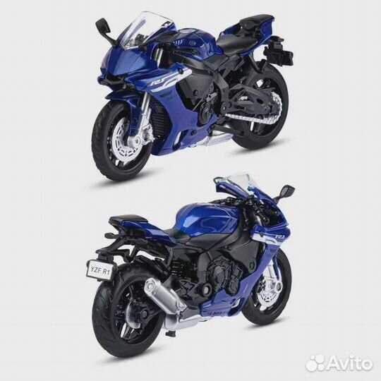 Игрушечный металлический мотоцикл Yamaha YZF-R1