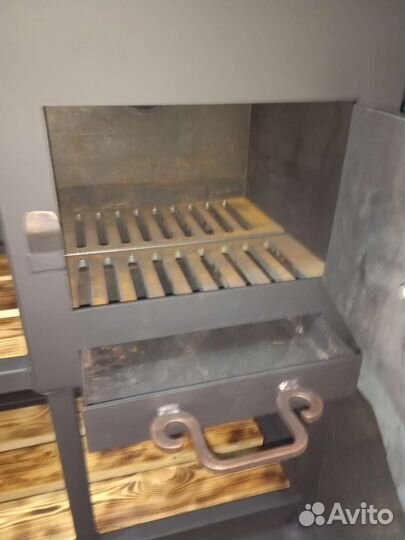 Мангал с печью под казан