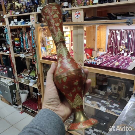 Ваза для цветов из латуни, Индия, 1970 е гг