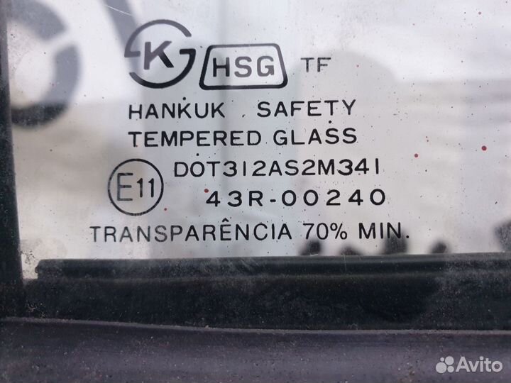 Стекло двери задняя правая Daewoo Nexia