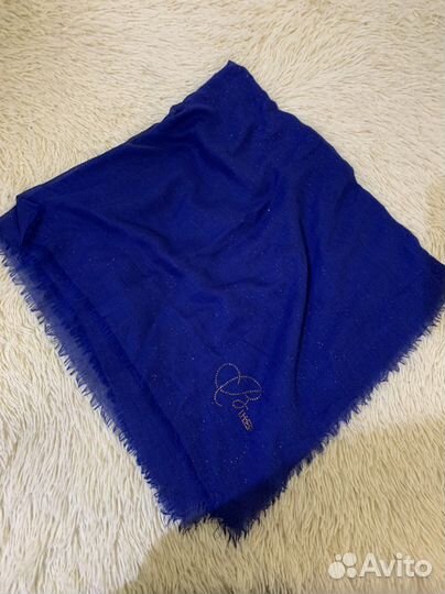 Платок синий с золотом