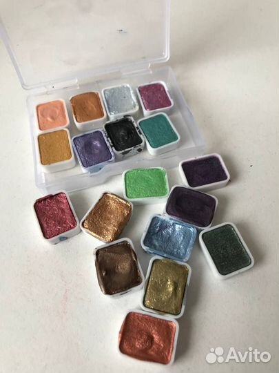 Набор акварельных перламутровых красок