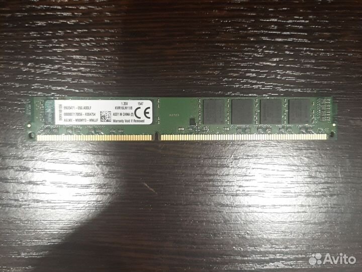 Оперативная память ddr3 kingston KVR16LN11/8. 8 GB