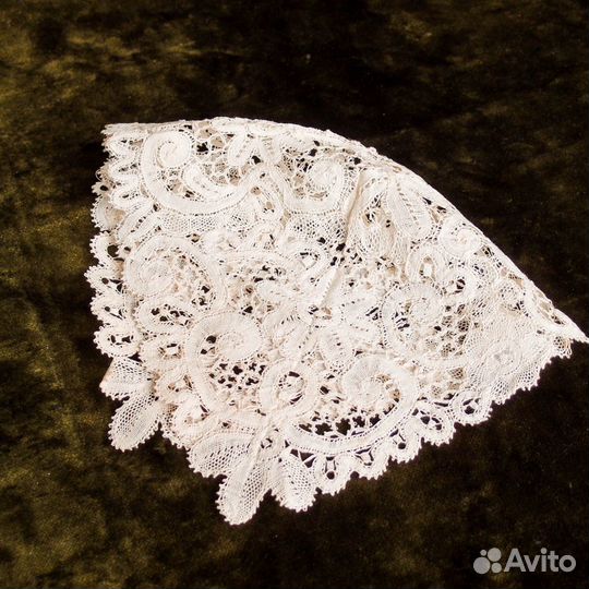 Старинный кружевной детский чепчик, 19 век