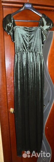 Велюровое платье длинное