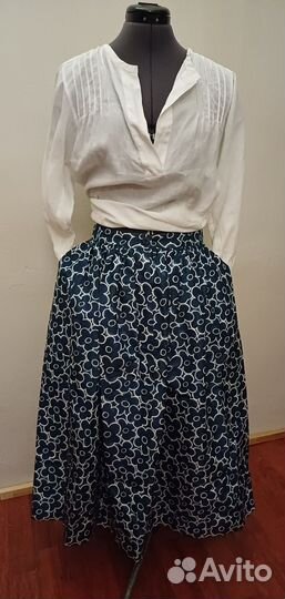 Шелковая юбка миди