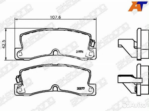 Колодки тормозные задние toyota camry