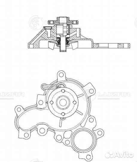 Водяной насос (помпа) Toyota Land Cruiser 200