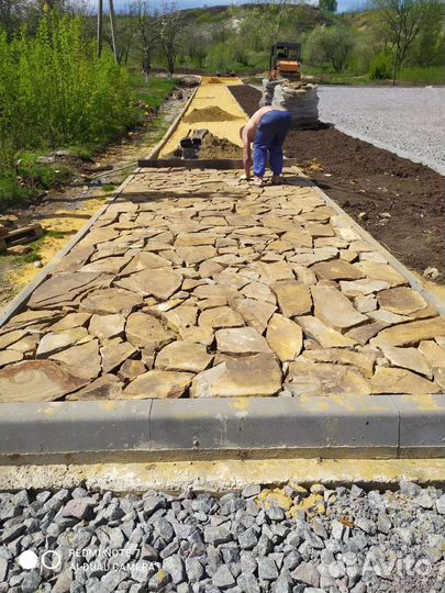 Благоустройство укладка брусчатки
