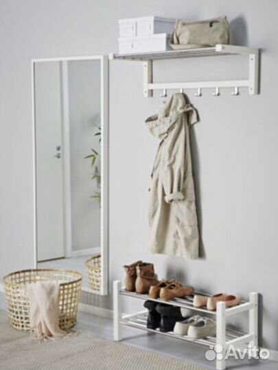 Вешалка настенная IKEA белая