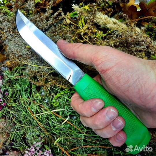 Финка Ромб, 95Х18, резинопластик (цвет зелёный)